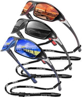 FAGUMA Sports Polarized Sunglasses For Men Cycling Driving Fishing UV400 Protection