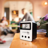 Aranet Radon One – Fast Home Radon Gas Detector with 10-Minute Response, E-Ink Display, Battery Powered, Portable Real-Time Radon Monitor for Basements & Indoor Air Monitoring (White)