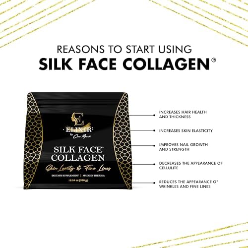 Coco March Silk Face Collagen – High-Absorption Molecular Collagen & Silk Sericin Protein – 20g Protein, No Taste, Dissolves Instantly – Supports Skin, Hair, Nails & Joint Health – 30-Day Supply
