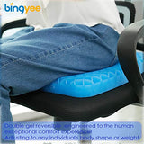 bingyee Gel Seat Cushion 1.8 Inch Thick Seating Pad Orthopedic Chair Cushions for Pressure Relief Gel Pads for Office Chair, Car, Home, Wheelchair, Kayak Cushion, Stadium Cushion