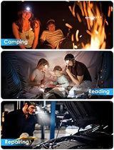 Lsnisni 9 LED Headlamp 2 Pack, 2000 Lumen Super Bright Head Lamp with 6 Modes, IPX5 Waterproof Head Light, Lightweight Head Flashlight for Kids Adults Camping Hiking - 6 AAA Batteries Included