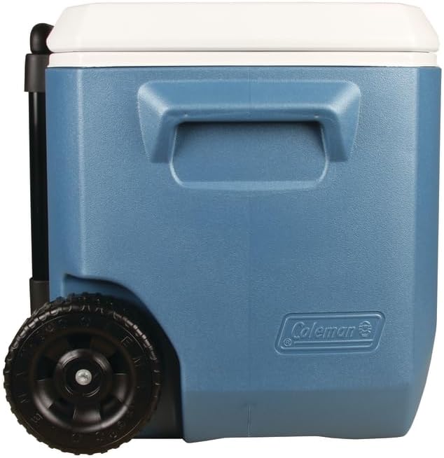 Coleman Xtreme 50qt Wheeled Cooler, Extra-Walled Insulation Keeps Ice up to 5 Days, Portable Rolling Hard Chiller