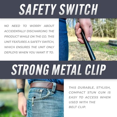 Streetwise Pain Pen 25,000,000 Stun Gun for Self Defense - Tactical Stun Pen for Women and Men, USB Rechargeable, Battery Indicator, Durable Clip, Compact and Concealable for Protection