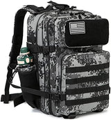QT&QY 25L/35L/45L Military Tactical Backpack For Men Molle Daypack 3 Day Bug Out Bag Hiking Rucksack With Bottle Holder