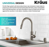 KRAUS Dishwasher Air Gap in Spot Free All-Brite™ Stainless Steel, KAG-1SFS