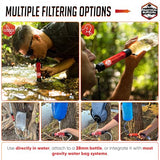 5 High-Capacity Emergency Water Straws – Lightweight, Reusable, 1800-gallon Filters for Camping, Hiking, Travel, Biking, Survival, and Emergencies. No Expiration Date, Perfect for preparedness