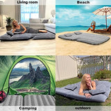 Umbrauto SUV Camping Air Mattress| Flocked Car Sleeping Bed with Reinforced Bottom| Back Trunk Inflatable Airbed for Vans| Includes Electric Pump, Pillows, Repair Patch & Carry Bag