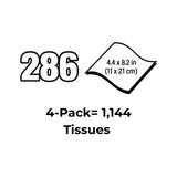 Kimtech Science KimWipes Delicate Task Wipers, 4.4 x 8.4 in., 1-Ply, 286 Sheets/Box, 4 Packs, KW01x4