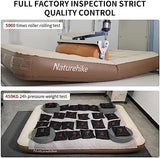 Naturehike Compact King Size Air Mattress with Electric Built-in Pump, 79 * 71in Extra Wide Inflatable Mattress for Home, Camping, Guests, Travel, Formaldehyde- Free, Morning View Series