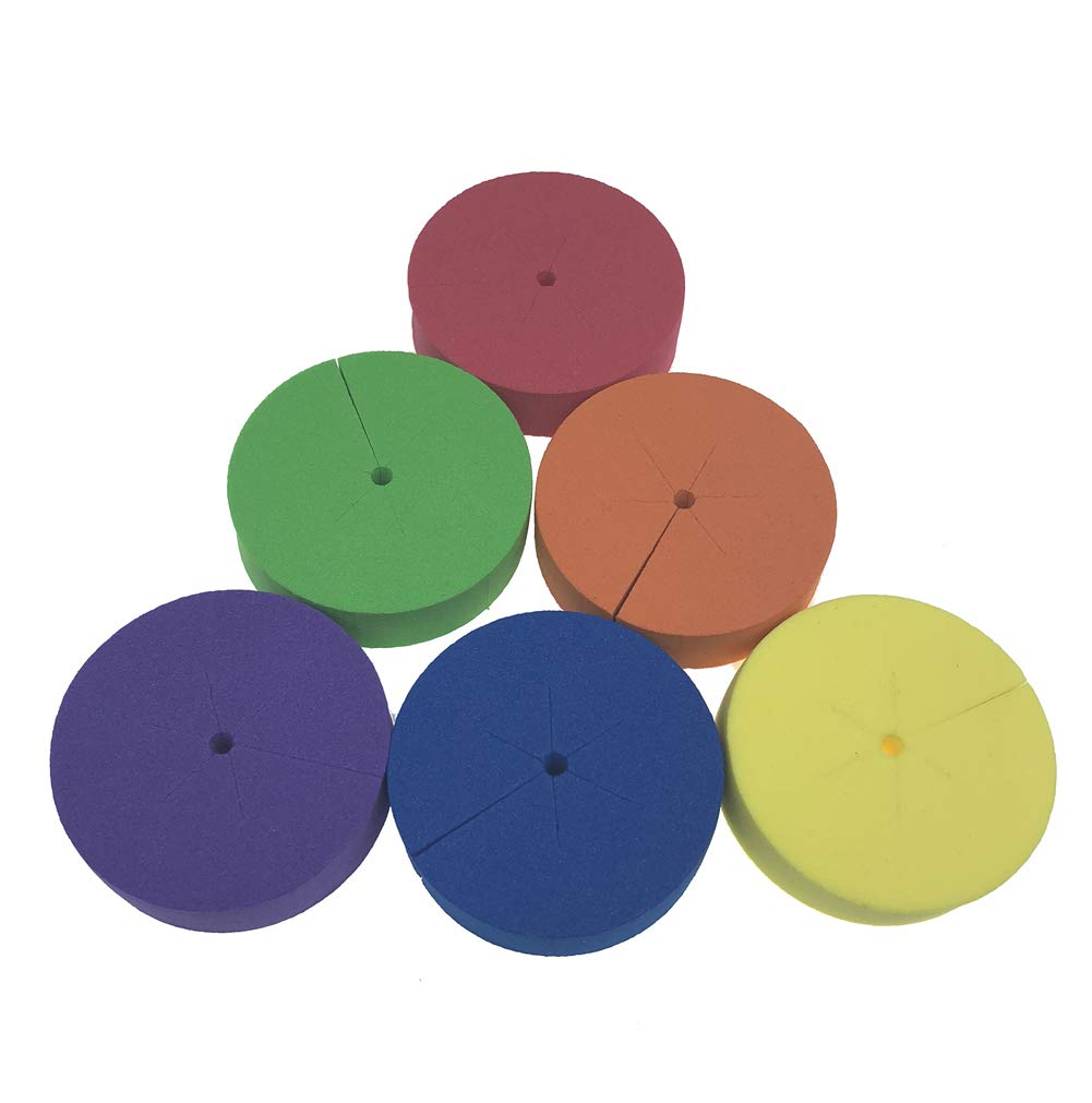 Clone Collars 2 inch Neoprene Inserts, 6-Colors-Mixed, Pack of 72