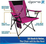 Kijaro Dual Lock Portable Camping Chairs - Enjoy the Outdoors with a Versatile Folding Chair for Sports, Lawn - Dual Lock Feature Locks Position – Hanami Pink