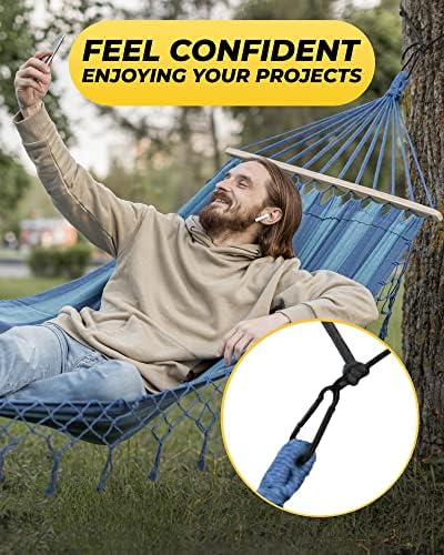 Carabiner Clip 5 Pack - Heavy Duty Snap Hooks - Large Carabeaner Clips - Perfect for Gym, Keys, Fishing, Camping