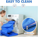 3 in 1 Women Comfort Backpack Tanning Beach Chair with Face Hole & Cushion | Portable Folding Lounge Sun Chair for Adult Outside Reading Sunbathing Poolside Camping | Reclining 6 Position | Royal Blue