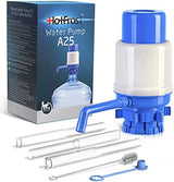 Manual Water Pump for 5 Gallon Bottle – Universal Fit for Crown Top and Screw Top Jugs - Adjustable Tubs, Protective Spout Cap, Cleaning Brush, BPA-Free Food-Grade Materials – 5 Gallon Water Pump