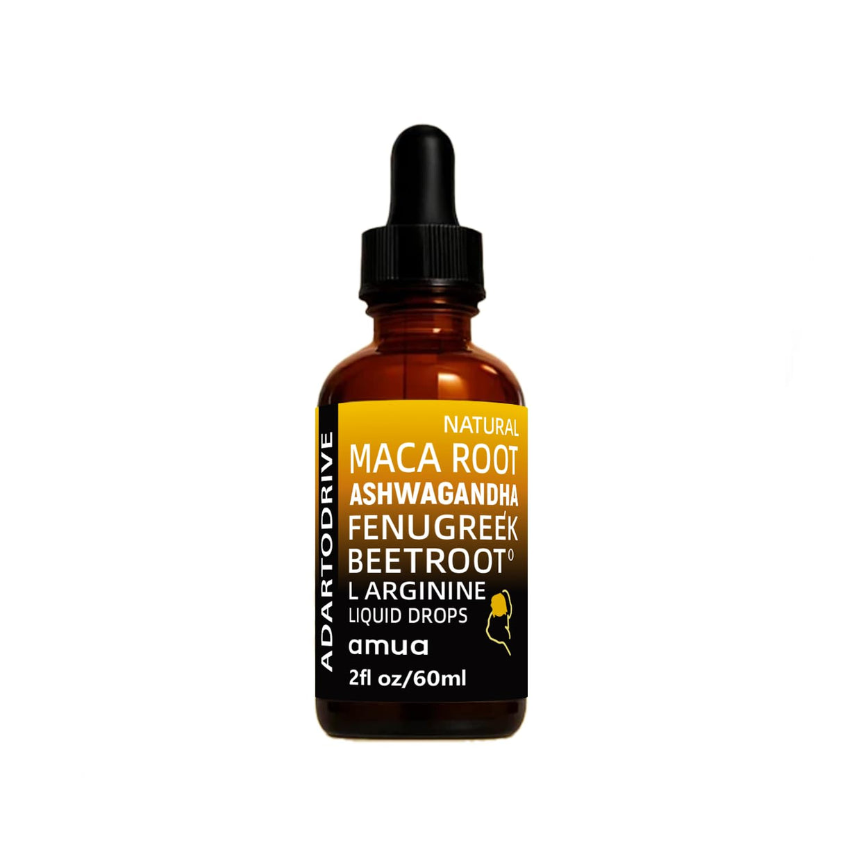 Amua VitalDrops with Ashwagandha, Fenugreek,Maca Root Drops and L-Arginine Liquid Multivitamin for Women and Men,Made with 100% Natural Ingredients (1pcs)