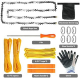 Premium 55 Inch High Limb Rope Saw with Two Ropes,70 Sharp Teeth Blades on Both Sides-Best Folding Pocket Chain Saw for Camping,Field Survival Gear,Hunting.
