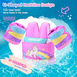 NEMONE Toddler Swim Vest for 22-70 lbs Kids Floaties Swim Jacket with Arm Water Wings for Girls Boys 2 3 4 5 6 7 Years Old Sea Beach Pool