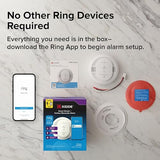 Kidde Smart Smoke and Carbon Monoxide Detector, Ring App Enabled for Real-Time Notifications, Hardwired Alarm, AA Backup Battery