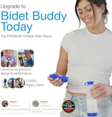 BIDET BUDDY® PureJet Portable Bidet for Travel | 400ml/min Flow | 500mAh Battery | 550ML Bottle | IPX7 Waterproof | USB-C Charging | Compact & High-Powered with Strong Pressure (Blue)