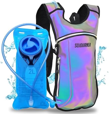 Sojourner Rave Hydration Pack - Hydration Backpack - Hydropack with 2L Bladder - Water Backpack for Festivals, Hiking, Running, Biking and More