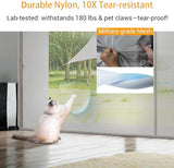 2025 Privacy Garage Door Screen for 2 Car 16x7FT, Heavy Duty Magnetic Closure Garage Screen Door, Durable Nylon Screen Door Mesh, Garage Net Screen for Garage, Silver Grey