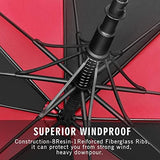 ZOMAKE Automatic Open Extra Large Golf Umbrella 51/54/62/68 Inch, Double Canopy Vented Windproof Oversize Stick Umbrellas for Rain