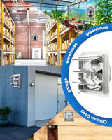 KEN BROWN 14 Inch Shutter Exhaust Fan, High Speed 1520CFM, Wall Mounted with 1.65m Power Cord, for Garages, Attics, Greenhouses, Sheds, and Shops