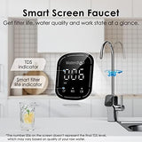 Waterdrop G3P600 Reverse Osmosis System, 8 Stage Tankless Reverse Osmosis Water Filter, NSF/ANSI 42 & 58 & 372 Certified, Under Sink RO System, 2:1 Pure to Drain, Smart LED Faucet