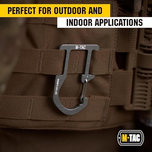 M-Tac Carabiner Clip Molle Compatible Snap Hook for Tactical Vest Backpack D-Ring