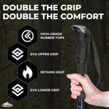 Cascade Mountain Tech Lightweight Aircraft-Grade Aluminum Trekking Poles with Extended Down Grip Plus Tip Kit