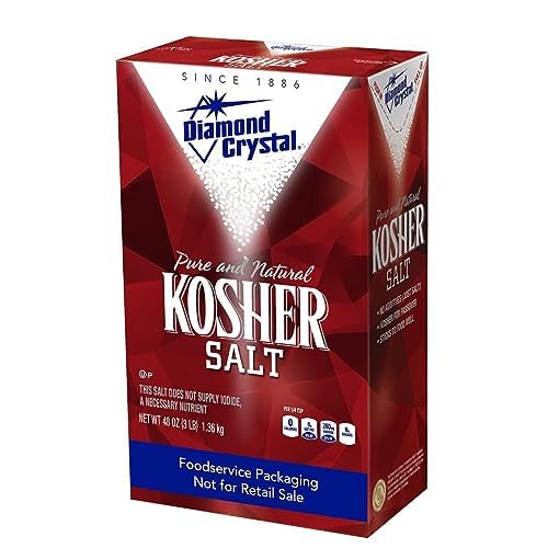 Diamond Crystal Kosher Salt – Full Flavor, No Additives and Less Sodium - Pure and Natural Since 1886-3 LB (Full Case of 9)