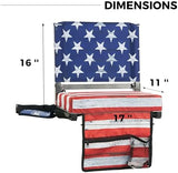 SPORT BEATS Stadium Seats with Back Support Bleacher Chairs with Back and Cushion Thick Padded Bleacher Seats Includes Shoulder Strap
