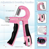 Grip Strength Trainer(5 Pack) with Finger Exerciser, Hand Grip Strengthener, Finger Stretcher,Grip Ring & Stress Relief Ball for Muscle Building and Injury Recover with Carry Bag