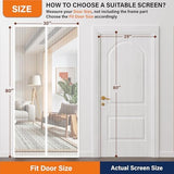 Magnetic Screen Door, Keep Bugs Out, Pet & Kid Friendly，Works with Front Doors, Sliding Doors,Fit Door Size 29 x 80 Inches White