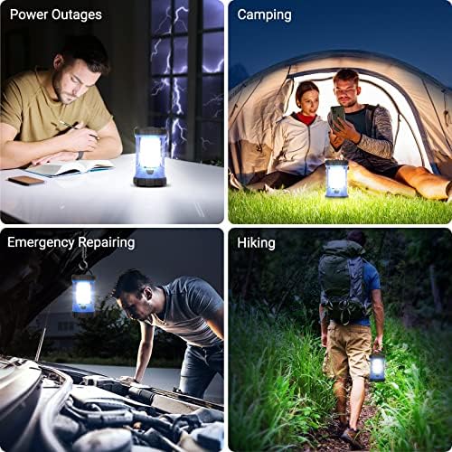 Camping Lantern, 3200LM LED Lanterns for Power Outages, 4600mAh Phone Charger & Rechargeable Lantern, 5 Light Modes Lantern Flashlight for Hurricane/Emergency/Storm, CT CAPETRONIX Camping Accessories