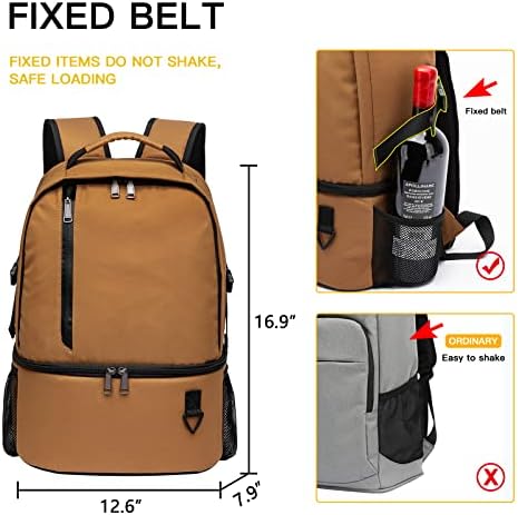 TUGUAN Insulated Cooler Backpack 38/42 Cans Double Deck Leakproof Lightweight Soft Lunch Backpack Small Cooler Bag Beach Picnic