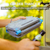 Heytrip Ice Packs for Cooler (4-Pack) with Links - Large - 10 x 5 Inch - Reusable Long Lasting (21F) - Freezer Packs for Cooler Bag, Lunch Bags, Cooler Backpacks