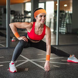 Bememo 6 Pcs Neon Sports Sweatbands Set Paris Sports Competitions Sweatbands 2 Headband 4 Wristbands Breathable Terry Cloth Athletic Bands for Basketball Tennis Costumes Cosplay