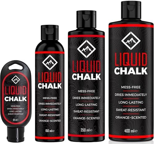 SURVIVOR Liquid Chalk – Gym Chalk for Weightlifting, Rock Climbing, Bouldering, Gymnastics, Pole Grip, & More - Lifting Chalk & Climbing Chalk for Dry Hands