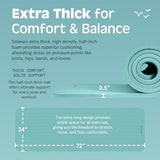 Retrospec Solana Yoga Mat 1/2" Thick w/Nylon Strap for Men & Women - Non Slip Exercise Mat for Yoga, Pilates, Stretching, Floor & Fitness Workouts