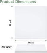 Simetufy 270 Sheets 20" x 20" White Tissue Paper for Gift Bags Wrapping