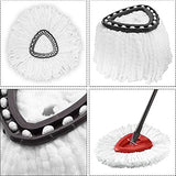 O-Ceda Easy Wrin Spin Mop Replacement - 8 Pack Microfiber Spin Mop Heads, Easy Cleaning Refills