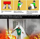 5 Pack 39.9x39.3 Fire Blanket Fire Suppression Blanket | Fiberglass Fire Blankets Emergency for People Flame Retardant Fireproof Survival Safety Kitchen, Fireplace, Car, Office, Warehouse