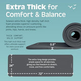 Retrospec Solana Yoga Mat 1/2" Thick w/Nylon Strap for Men & Women - Non Slip Exercise Mat for Yoga, Pilates, Stretching, Floor & Fitness Workouts