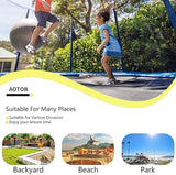AOTOB 8FT 10FT 12FT 14 FT 15FT Trampoline with Safety Enclosure Net，Outdoor Trampoline with Basketball Hoop, Heavy Duty Jumping Mat and Spring Cover Padding for Kids and Adults, Storage Bag and Ladder