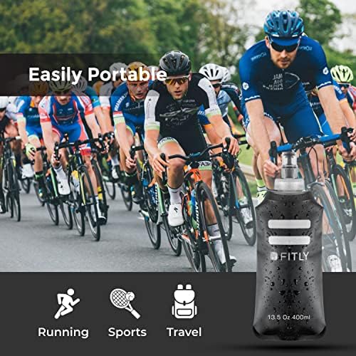 Soft Flask - Shrink As You Drink Soft Water Bottle for Hydration Pack - Folding Water Bottle Ideal for Running, Hiking, Cycling, Climbing & Rigorous Activity
