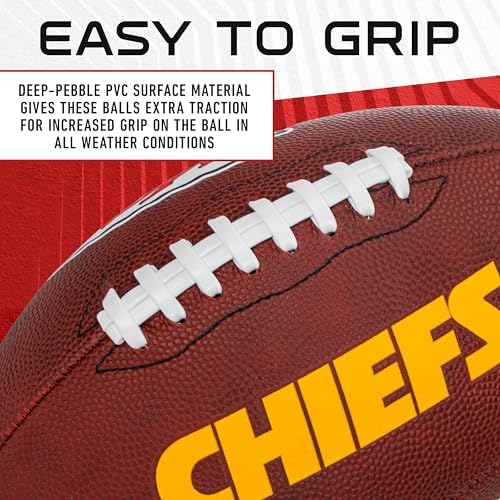 Franklin Sport NFL Team Football - Youth Junior Size Football for Kids - Official NFL Team Logo + Colors Youth Football - Kids NFL Fan Shop Football