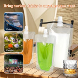 8&16OZ 8PCS Drink Bags, Reusable Spouted Pouches with Funnel for Drinking Liquid Beverage Juice,Stand Up Plastic Flasks for Travel Camping Outdoor Sport Concert Event,Leak-Proof Food Grade
