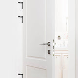 HOME MASTER HARDWARE Hinge Pin Door Stopper, 12 Pack Matte Black Adjustable Heavy Duty Door Stop with Cushioned Plastics Bumper Tips for Durable Use