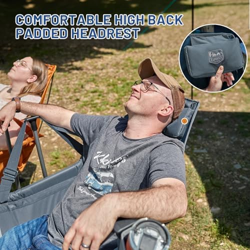 TIMBER RIDGE Hammock Camping Chair, Oversized Swinging Chair with Adjustable Back and Seat Height, Portable Folding Rocking Camping Chair for Outdoor Lawn, Backyard and Patio, Supports 400lbs